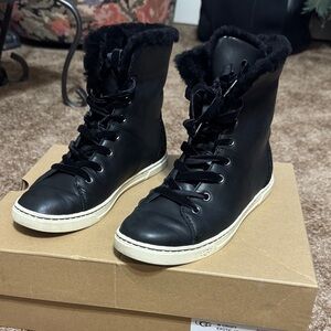 UGG Women's Black High-Top Fur Boots
